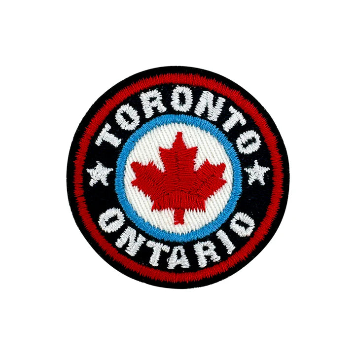 Toronto Ontario Maple Leaf Round Iron-On Patch